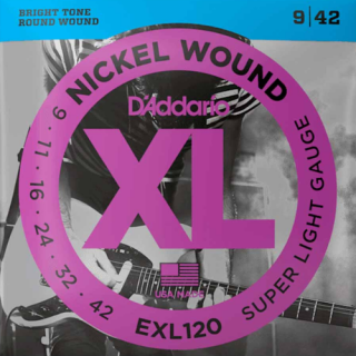 Cuerdas DAddario EXL120 Set guitarra eléctrica 9-42