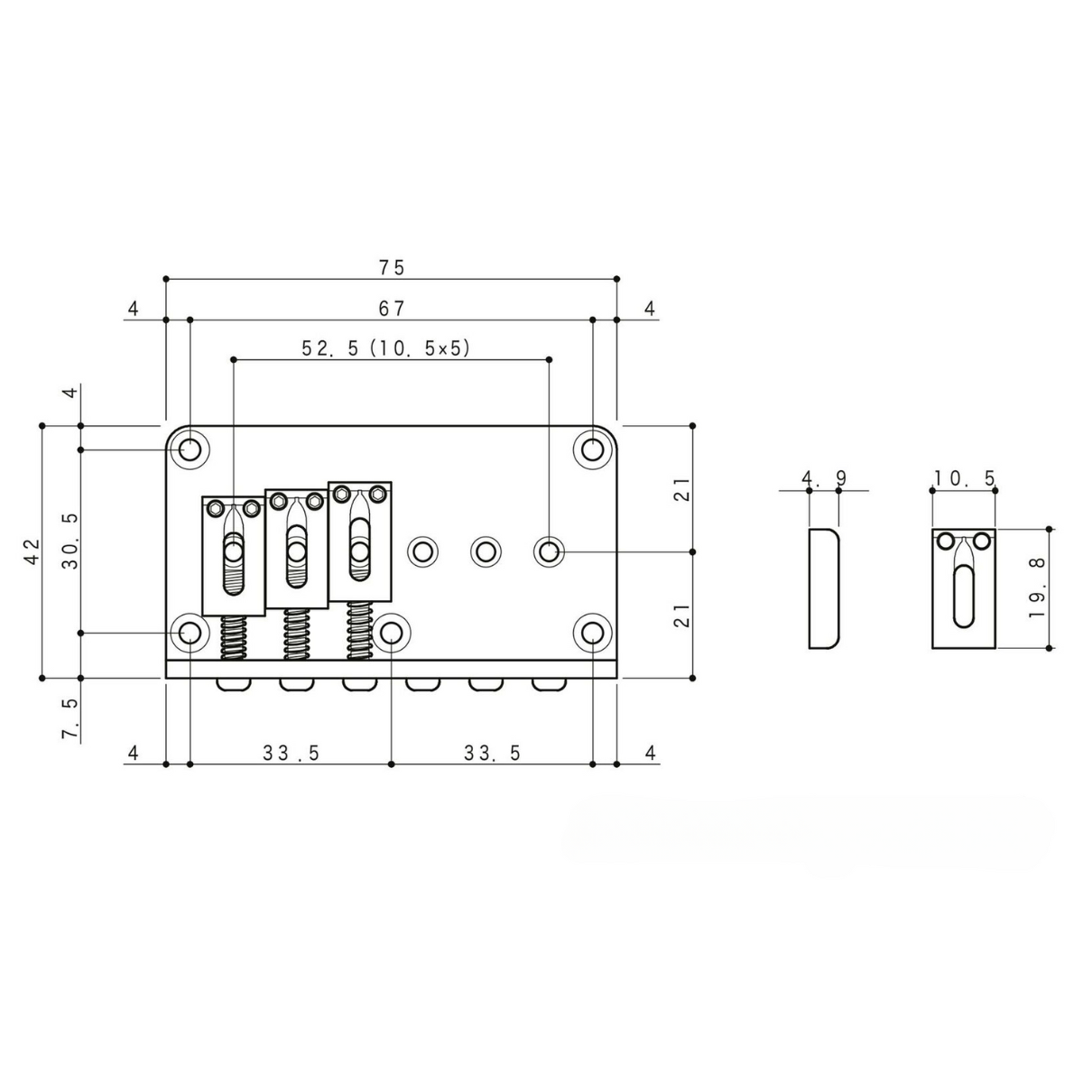 Puente Fijo Guitarra Gotoh - Image 2