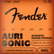 Cuerdas para guitarra acústica Fender  Fósforo/bronce 11-52